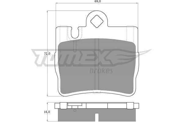 TOMEX BRAKES Комплект тормозных колодок, дисковый тормоз TX 12-87